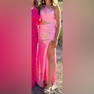 Light pink (blush) prom dress. Perfect condition.